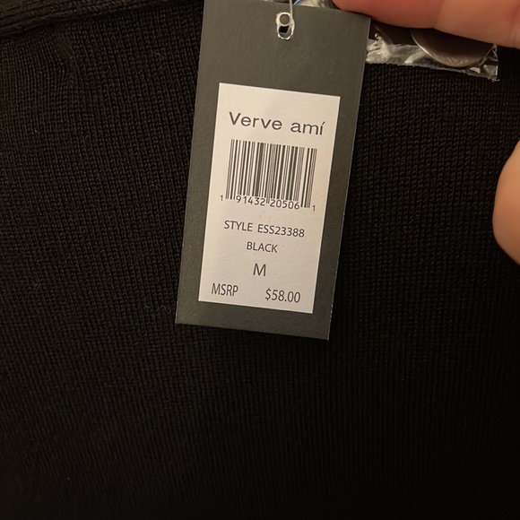 Verve Ami Women Black Button Down Cardigan NWT - Picture 5 of 5